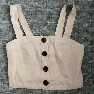 Maurie & Eve Linen Corset Crop Top